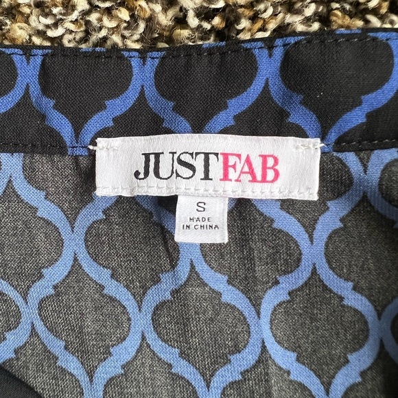 JustFab Blue and Black Midi Dress - Picture 8 of 8